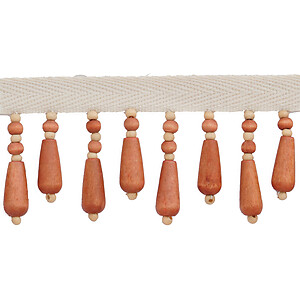 Wood Beaded Fringe