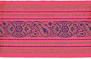 85mm Jacquard Ribbon (Sari Border)