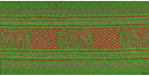 90mm Jacquard Ribbon (Sari Border)