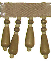 Wood Beaded Fringe