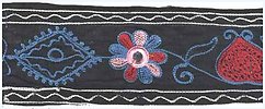 80mm Cotton Embroidery Ribbon With mirrors